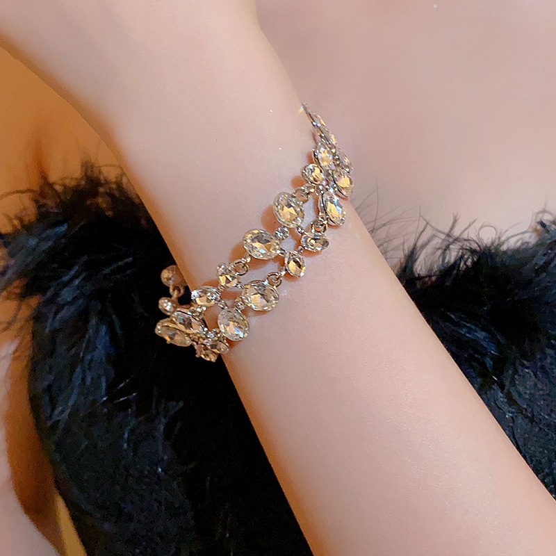 Vòng cổ choker hai lớp kim cương flash, thời trang và cao cấp dành cho nữ