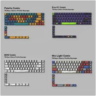 Keycaps Phong Cách Truyện Tranh PBT Dye-sub Cherry Profile Keycap Custom Keycaps Tương Thích Với Bàn Phím Bố Trí 60 / 61 / 63 / 64 / 68