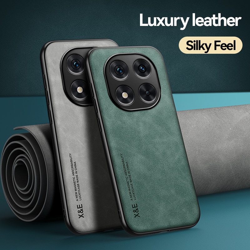 Ốp lưng cho Xiaomi Poco X8 X8Pro X7 X7Pro ⭐Vỏ điện thoại giá đỡ ô tô từ tính bằng da sang trọng Silky Feel⭐ Vỏ chống sốc Mi PocoX8 PocoX8Pro PocoX7 PocoX7Pro XiaomiPocoX7 XiaomiPocoX8
