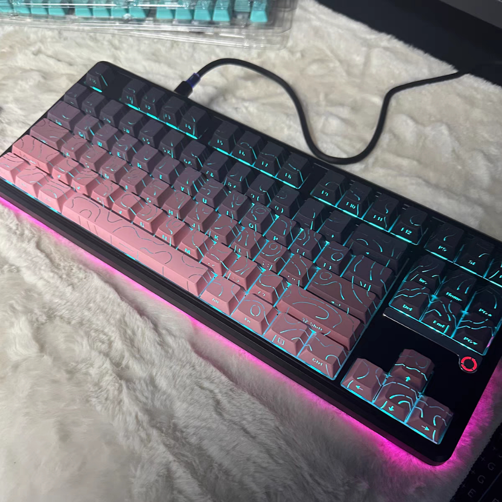 Womier PBT Keycaps, Cherry Profile Side Print Keycap 60 75 100 Percent