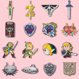 20 Phong Cách Truyền Thuyết Zelda Men Trâm Đồ Lưu Niệm Xung Quanh Trò Chơi Nhân Vật Lá Chắn Ve Áo Chân Cho Bạn Bè