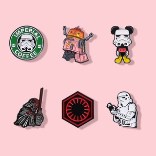 Huy Hiệu Cài Áo Kim Loại Họa Tiết Hoạt Hình star wars Phù Hợp Làm Quà Cho Bạn Bè