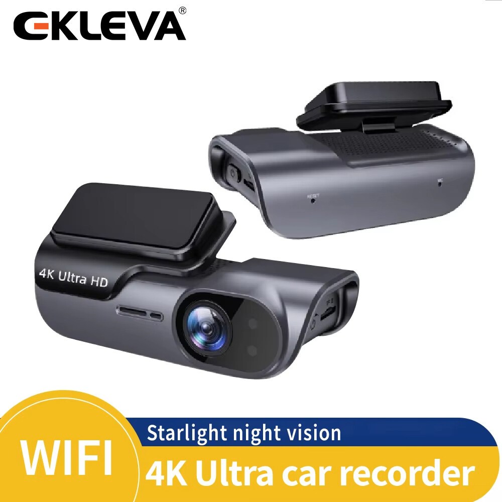 Ảnh Elkeva 4K WiFi Ống Kính Đơn Dash Cam Xe DVR Góc Rộng Siêu Sao Tầm Nhìn Ban Đêm Vòng Ghi Âm Phụ Kiện Xe Hơi 1