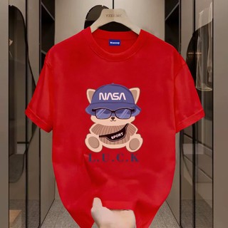 ✨Hàng có sẵn✨ WASSUP Blue Hat Puppy-Áo thun nam mới! 100% cotton, thời trang, Unisex