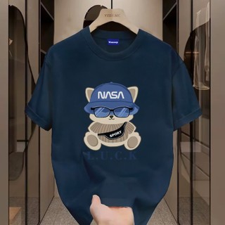 ✨Hàng có sẵn✨ WASSUP Blue Hat Puppy-Áo thun nam mới! 100% cotton, thời trang, Unisex