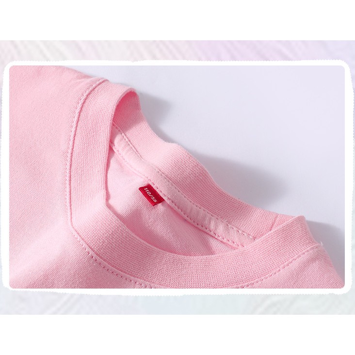 W.G.Q  Áo thun dài tay bé gái , phong cách mới mùa xuân 100% Cotton, in hình dễ thương