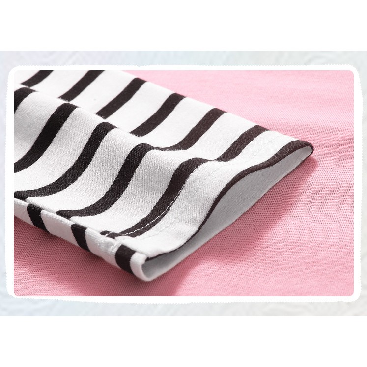 W.G.Q  Áo thun dài tay bé gái , phong cách mới mùa xuân 100% Cotton, in hình dễ thương