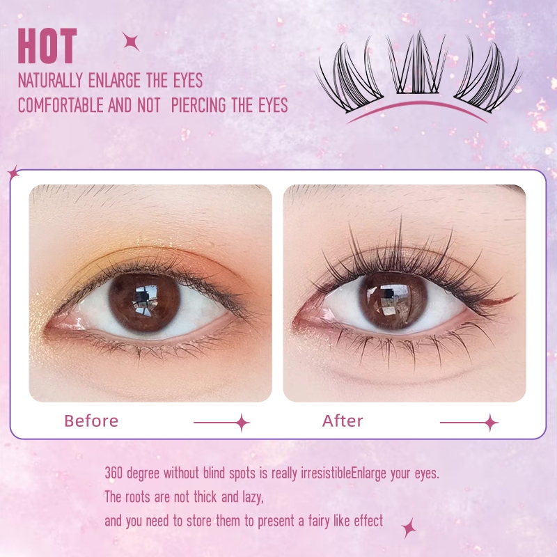 Kiligmatata Ba Hàng Lông Mi Giả Elf Thông Minh Và Đa Năng Tự Nhiên Sử Dụng Hàng Ngày 11mm-13mm Tự Nhiên Chuyên Nghiệp C & D Có Thể Tái Sử Dụng