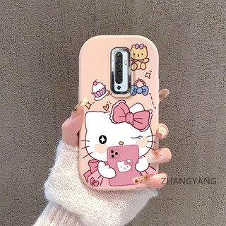 Ốp Lưng Cho OPPO Reno2 f reno 2z reno 2 Silicon Chống Rơi Kẹo Màu Dễ Thương Ốp Lưng Điện Thoại Thẩm Mỹ Hoạt Hình Dễ Thương Mèo Con TPU Mềm