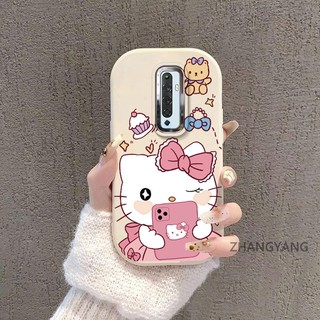 Ốp Lưng Cho OPPO Reno2 f reno 2z reno 2 Silicon Chống Rơi Kẹo Màu Dễ Thương Ốp Lưng Điện Thoại Thẩm Mỹ Hoạt Hình Dễ Thương Mèo Con TPU Mềm