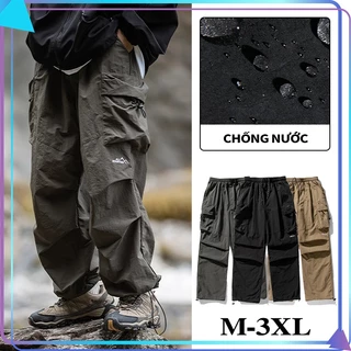 Quần trekking leo núi nam Quần Túi Hộp Form Rộng Nam Nữ đồ leo núi trekking chống nước kaki jogger