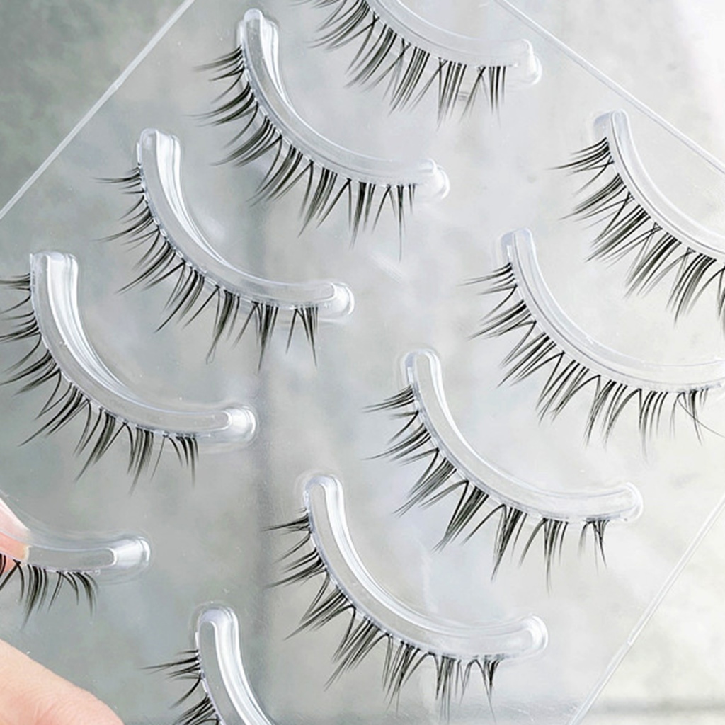 5 Đôi Uốn Tóc DIY Lông Mi Nhẹ Dài Vô Cảm Sợi Dày Nhân Tạo Lông Mi Cho Gia Đình DIY Dụng Cụ Trang Điểm