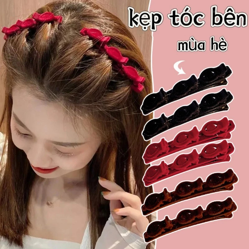Mới Thu Đông đổ xô bện tóc Hàn Quốc hai mặt vịt Bill kẹp tóc Thời trang phụ kiện tóc nữ