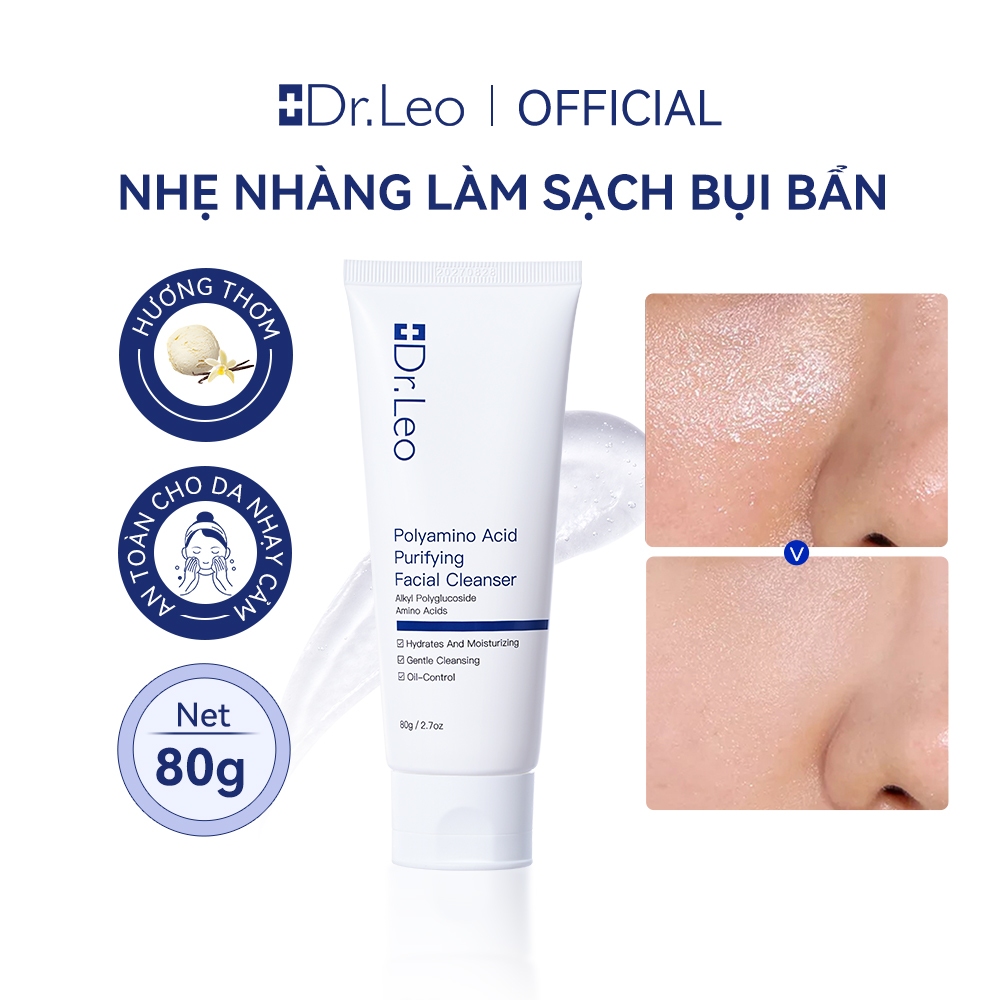 Sữa Rửa Mặt Dr.Leo Giúp Làm Sạch Sâu, Hỗ Trợ Giảm Mụn, Không Khô Da 80g