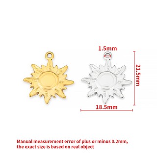 Thép không gỉ Retro Mặt Dây Chuyền Mặt Trời Tự Làm Phụ Kiện Trang Sức Vàng 18k Quyến Rũ Vật Liệu Handmade