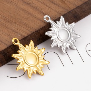 Thép không gỉ Retro Mặt Dây Chuyền Mặt Trời Tự Làm Phụ Kiện Trang Sức Vàng 18k Quyến Rũ Vật Liệu Handmade