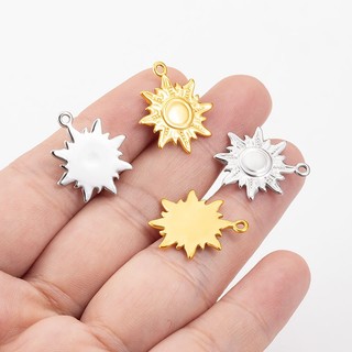 Thép không gỉ Retro Mặt Dây Chuyền Mặt Trời Tự Làm Phụ Kiện Trang Sức Vàng 18k Quyến Rũ Vật Liệu Handmade