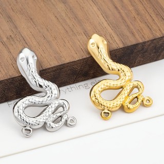 Thép không gỉ 18k Vàng Rắn Mặt Dây Chuyền Handmade Tự Làm Vòng Cổ Vòng Tay Phụ Kiện Trang Sức Quyến Rũ Hai Lỗ