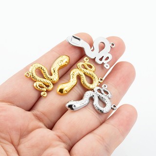 Thép không gỉ 18k Vàng Rắn Mặt Dây Chuyền Handmade Tự Làm Vòng Cổ Vòng Tay Phụ Kiện Trang Sức Quyến Rũ Hai Lỗ
