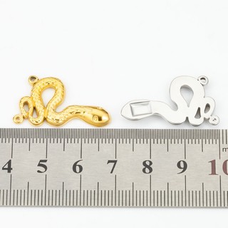 Thép không gỉ 18k Vàng Rắn Mặt Dây Chuyền Handmade Tự Làm Vòng Cổ Vòng Tay Phụ Kiện Trang Sức Quyến Rũ Hai Lỗ
