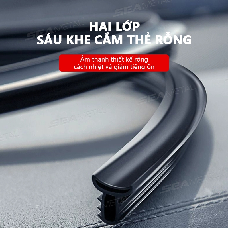 Dải niêm phong ô tô cao su SEAMETAL 1.6M Bảng điều khiển cách âm Cách nhiệt Kính chắn gió tự động Edge Dải niêm phong khoảng cách