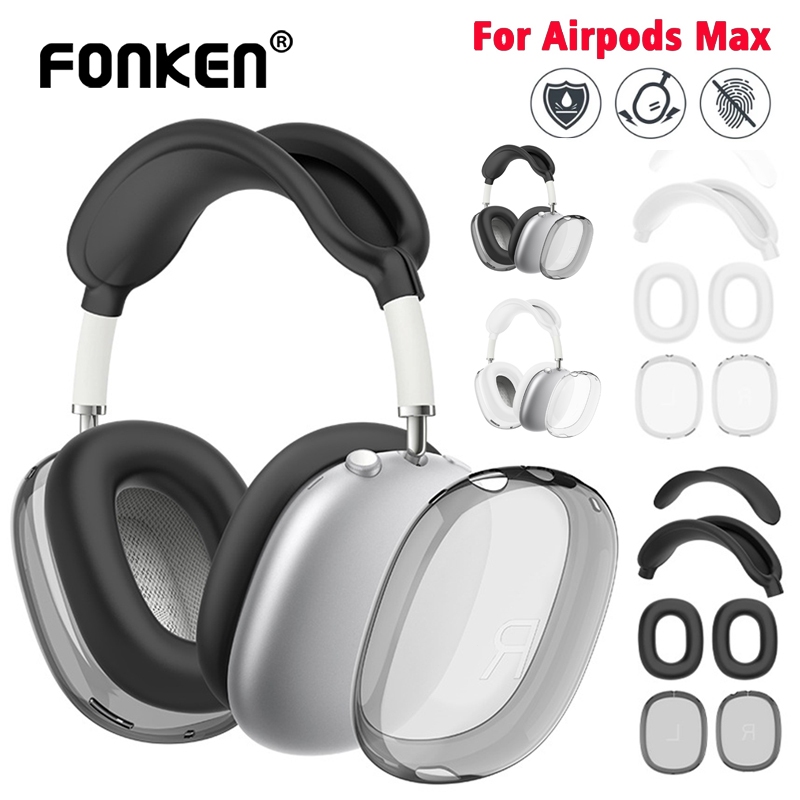 Ảnh Fonken One Set Vỏ silicon mềm AirPods Max Tai nghe Vỏ bảo vệ Băng đô Earmuff Vỏ chống sốc 1