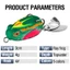 1pc Nổi Joker Ếch Mồi 3cm / 4g Nhựa Mềm Mồi Với Đôi Sắc Nét Móc Mồi Mô Phỏng Ếch Bass Đầu Rắn TopWater Phụ Kiện Câu Cá