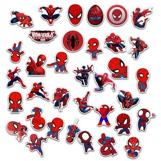 35 Chiếc Marvel Người Nhện Dán DIY Laptop Điện Thoại Xe Máy Chống Thấm Nước Hoạt Hình Miếng Dán Bé Trai Đồ Chơi
