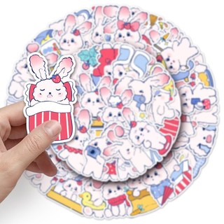 51 Chiếc Kawaii Dâu Thỏ Dán DIY Tủ Lạnh Laptop Điện Thoại Chống Thấm Nước Hoạt Hình Kid Miếng Dán Dễ Thương