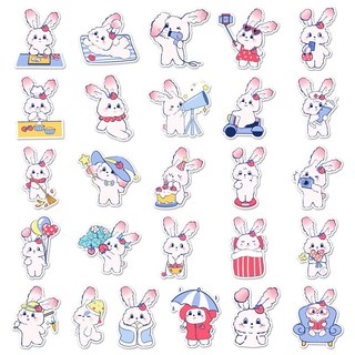 51 Chiếc Kawaii Dâu Thỏ Dán DIY Tủ Lạnh Laptop Điện Thoại Chống Thấm Nước Hoạt Hình Kid Miếng Dán Dễ Thương