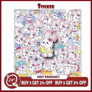 51 Chiếc Kawaii Dâu Thỏ Dán DIY Tủ Lạnh Laptop Điện Thoại Chống Thấm Nước Hoạt Hình Kid Miếng Dán Dễ Thương
