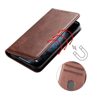 Vỏ Sang Trọng Cho OPPO Reno 11F 12F 10 11 12 Pro Plus 5G Ốp Lưng Ví Lật Retro Kinh Doanh Mờ Da Khe Cắm Thẻ Đứng Vỏ Bảo Vệ