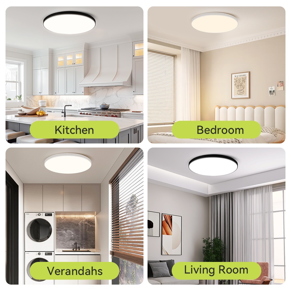Đèn trần RGB Đèn trần Led Điều khiển từ xa Bluetooth 24W Chiếu sáng trong nhà Làm mờ 30cm Đèn bảng tròn