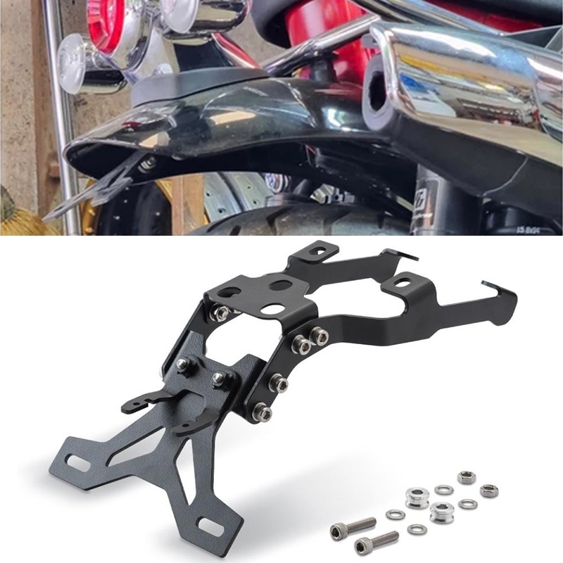 Thích hợp cho HONDA DAX125 ST125 Dachshund: giá đỡ biển số sau ngắn, phụ kiện chắn bùn