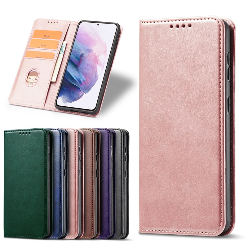 Vỏ Sang Trọng Cho Vivo Iqoo Z1 Z1X Z3 Z5 Z5X Z6 Lite Z7 Pro Z7i Z8 Z8X Z9 Turbo Z9X Z9T 5G Ốp Lưng Ví Lật Retro Kinh Doanh Mờ Khe Cắm Thẻ Da Đứng Vỏ Bảo Vệ