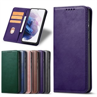 Vỏ Sang Trọng Cho Vivo V17 V19 V20 V27 V29 V30 Lite V40 SE X100 Pro Ultra X100S 5G Ốp Lưng Ví Lật Retro Kinh Doanh Mờ Khe Cắm Thẻ Da Đứng Vỏ Bảo Vệ