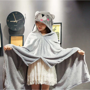 Có Mũ Trùm Đầu Chăn Búp Bê Mũ Chăn Văn Phòng Sinh Viên Ngủ Chăn Di Động Flannel Khăn Choàng Quà Tặng
