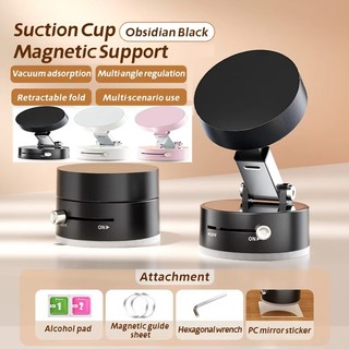 360° Xoay Hai Mặt Chân Không Từ Tính Gắn Xe Hấp Phụ Giá Đỡ Lười Đa Năng Có Thể Gập Lại Giá Đỡ Điện Thoại