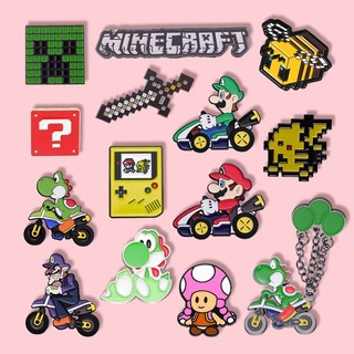 Huy Hiệu Cài Áo Hình Cây Nấm / Khủng Long Trong game peripherals mario Mendamel