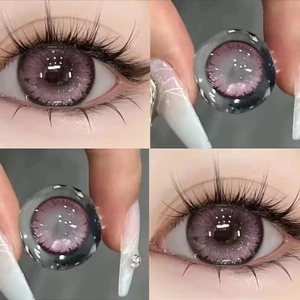 1 Cặp Kính Áp Tròng k4 Màu Xám Đen 14.5mm Thoải Mái Thích Hợp Cho Trang Điểm 996