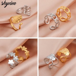 SKYRIM Nhẫn Nữ Mở Đẹp Quà Tặng Trang Sức Thời Trang Có Thể Điều Chỉnh