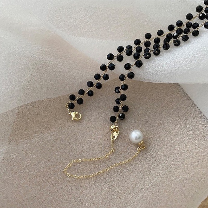 Hàn Quốc niche thiết kế chạm vào vòng cổ ngọc trai thời trang choker ngắn tiền trang sức nữ