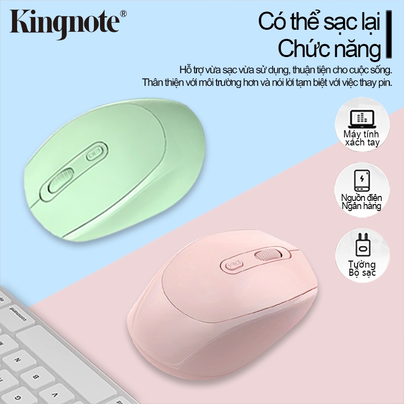Kingnote USB, chuột không dây Bluetooth 2.4GHz, thích hợp cho PC và máy ...