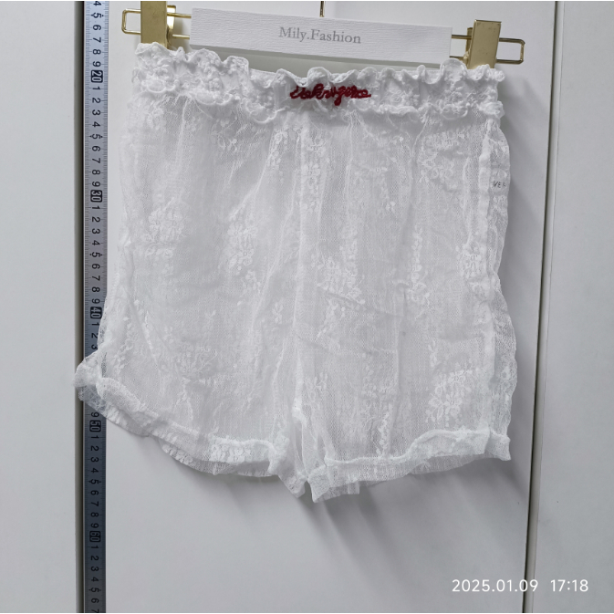 Quần Short Ren Milyfashion Lớp Trắng Mỏng Hơn Nhìn Chữ a Gợi Cảm Y2K Đế Sọc Quần Short