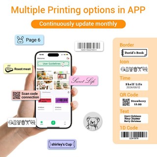 Máy in nhiệt mini cầm tay FlashLabel B1 kết nối bluetooth in mã QR, barcode mã vạch, ghi chú