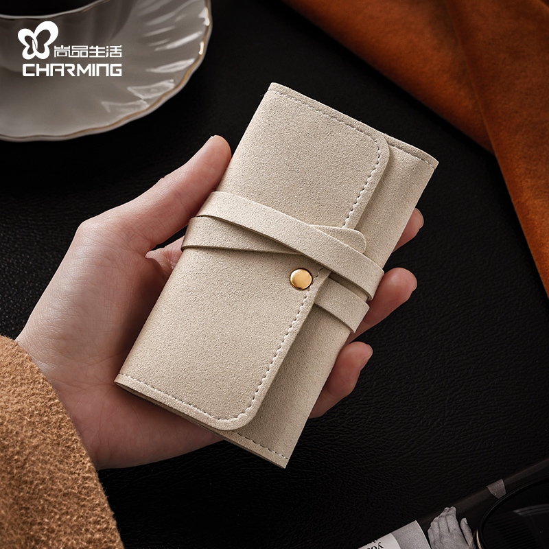 Casegrace Nhung Trang Sức Tổ Chức Cuộn Lên Túi Du Lịch Di Động Hộp Đựng Trang Sức Vòng Tay Vòng Cổ Bông Tai Hiển Thị Túi Bảo Quản