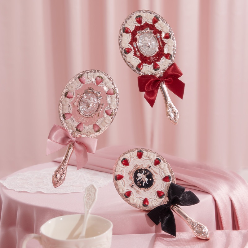 Ảnh Flower Knows Hand Mirror Dụng cụ trang điểm Gương di động Gương trang điểm công chúa [QUÀ TẶNG] 1