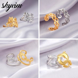 SKYRIM Nhẫn Nữ Nhiều Phong Cách Thiết Kế Họa Tiết Mở Có Thể Điều Chỉnh Trang Sức Thời Trang 026-35