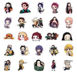 Bộ 50 Demon Slayer Dán Dễ Thương Graffiti Đề Can Cho Trẻ Em Hoạt Hình Trang Trí Anime Miếng Dán DIY