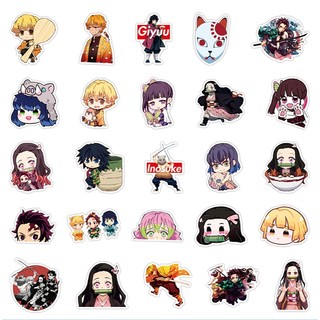 Bộ 50 Demon Slayer Dán Dễ Thương Graffiti Đề Can Cho Trẻ Em Hoạt Hình Trang Trí Anime Miếng Dán DIY
